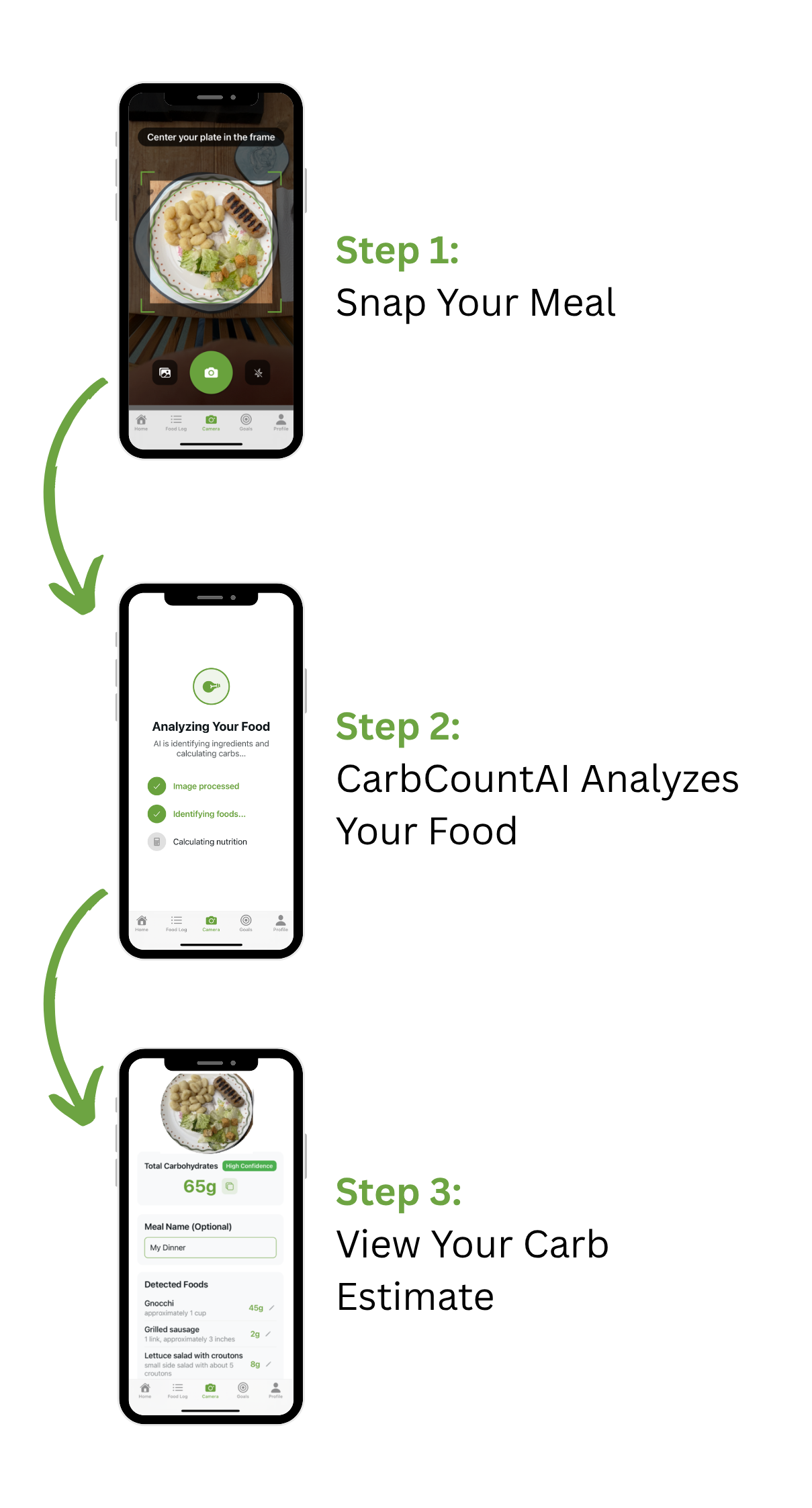 How CarbCountAI Works - Step by step guide